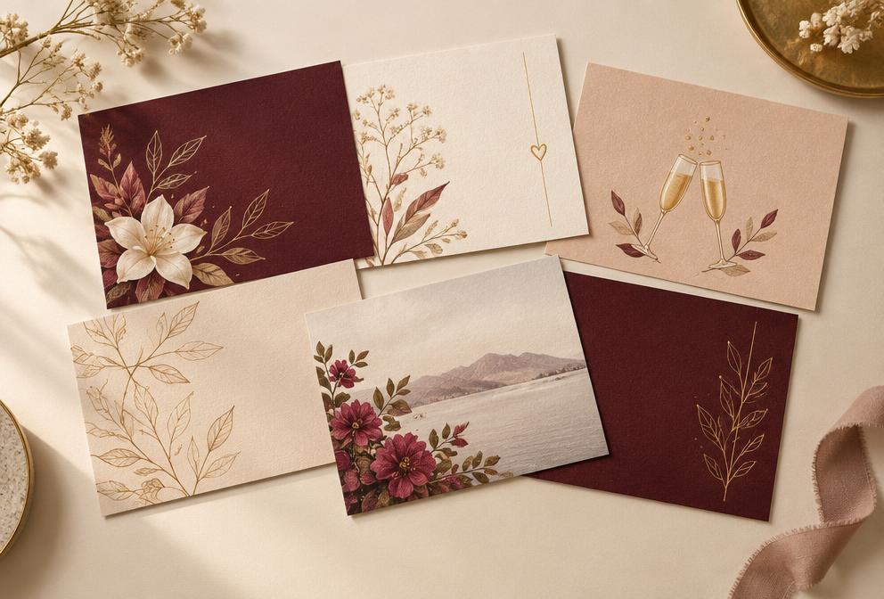 Exemplo de cartões personalizados 10x15 cm