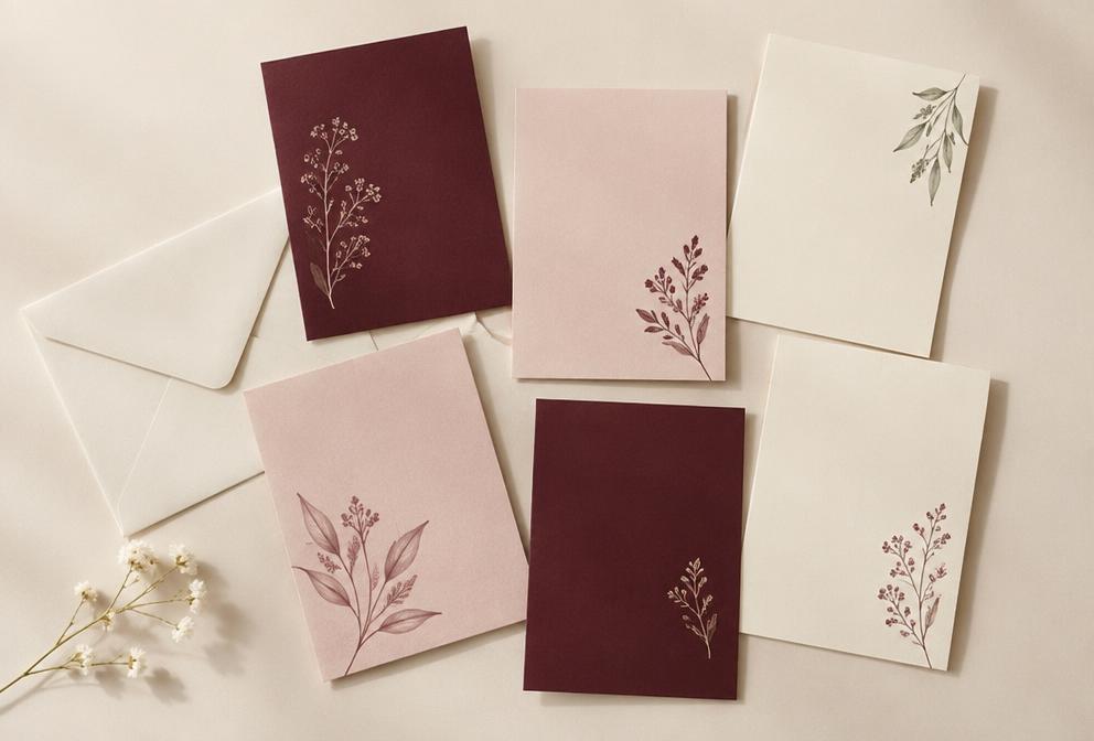 Exemplo de cartões personalizados 10x7 cm